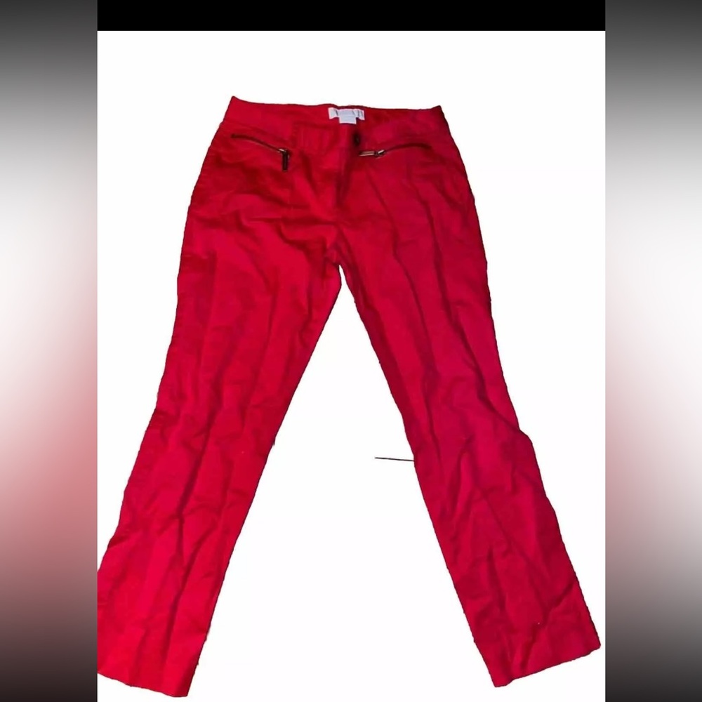 Women’s Michael Kors Skinny Red stretch chino pants Jeans size 8P